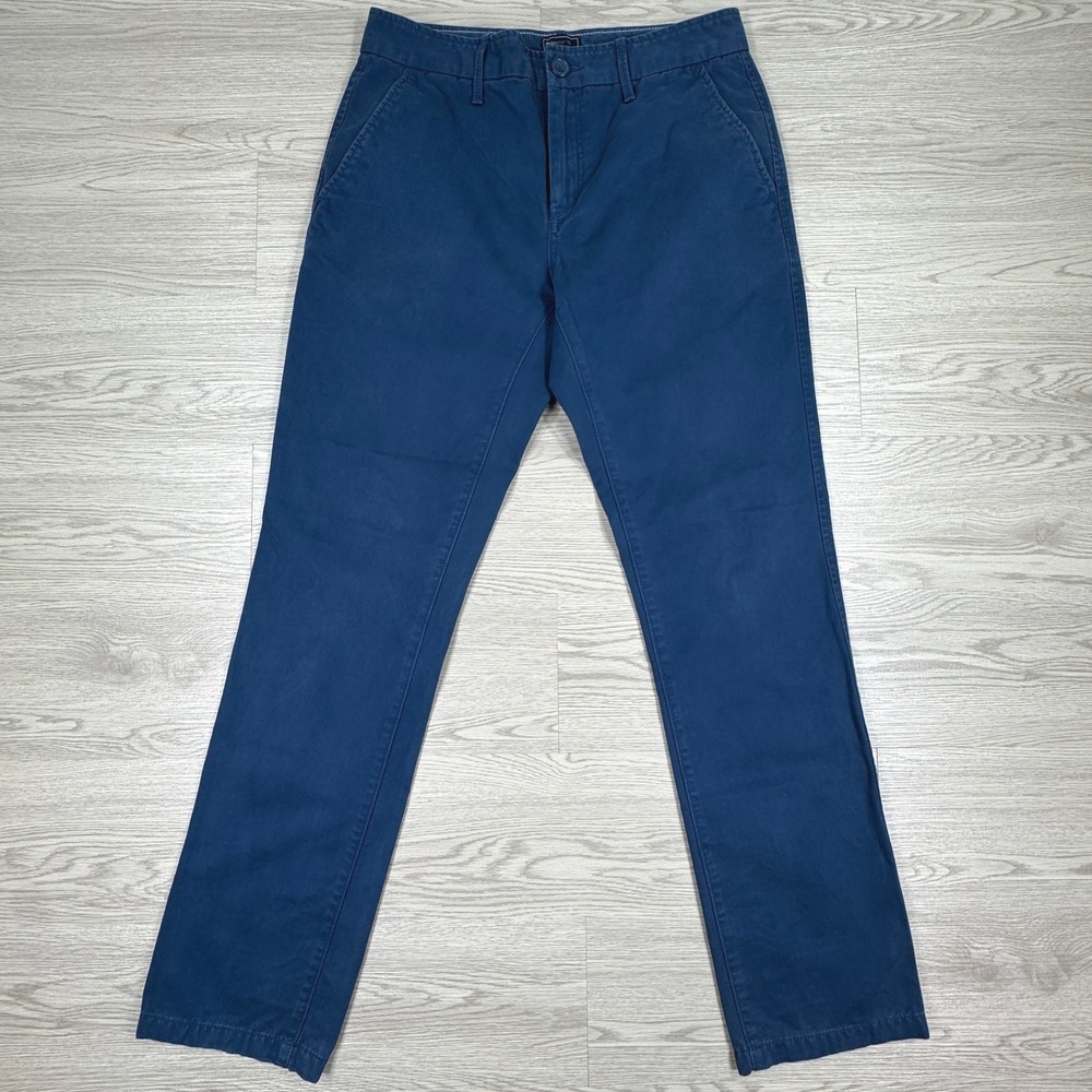 Gap Men's Lived In Slim Khaki Pants Navy Blue 30/32 Chinos Minimalist Preppy‎